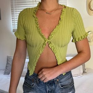 Green verge girl sweater crop top!